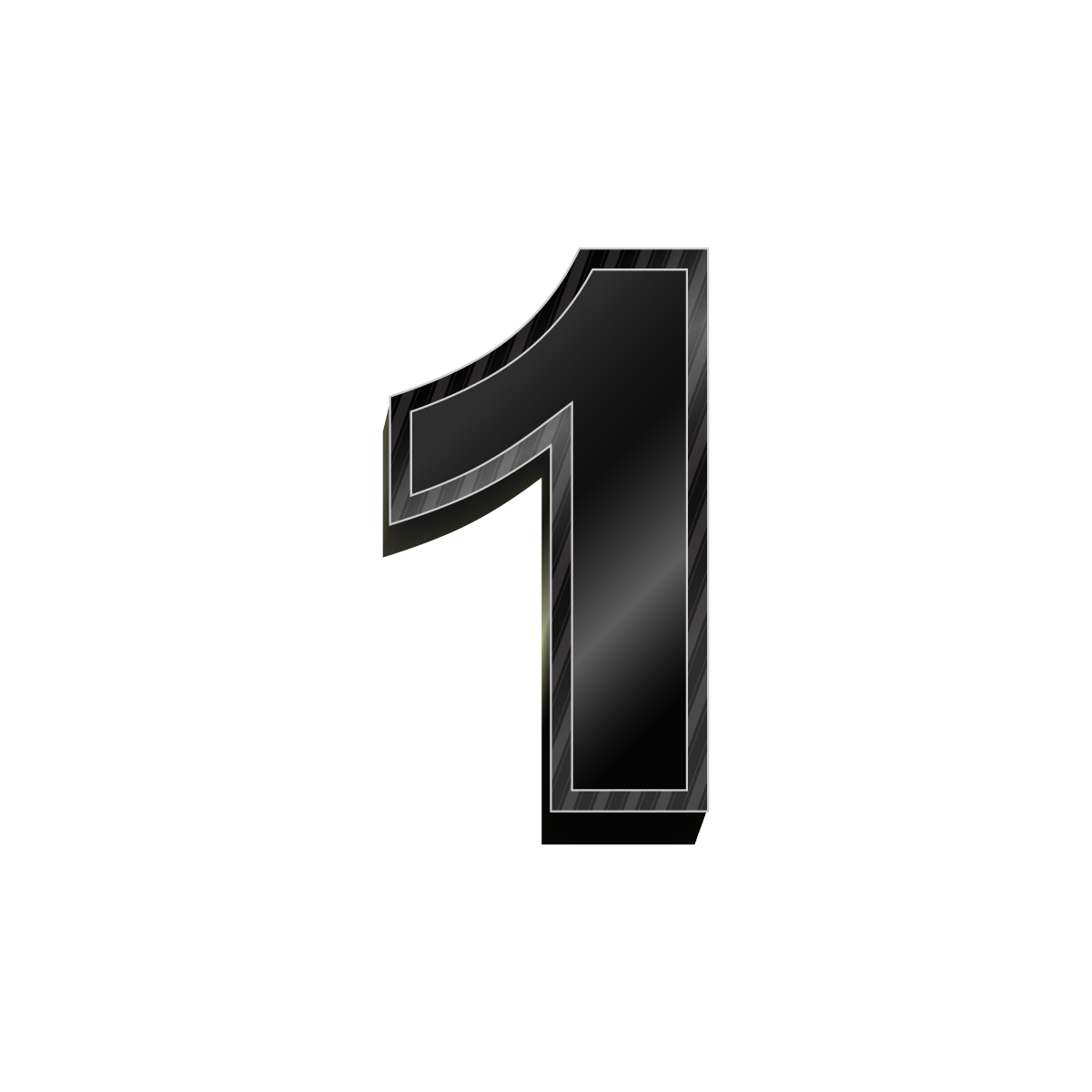 —pngtree—black gradient 3d number 1 5994897